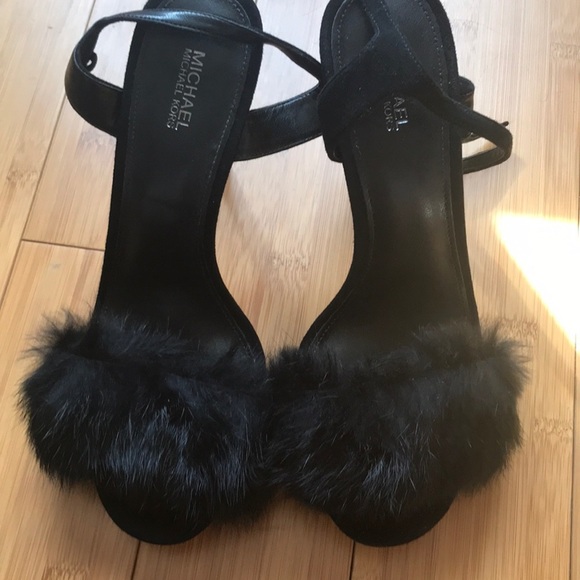 Dyed Rabbit Fur Michael Kors Heels - Picture 3 of 5